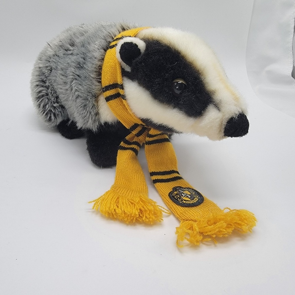 Hufflepuff House Mascot Badger Plush Doll Wizarding World Harry Potter Sz 11"